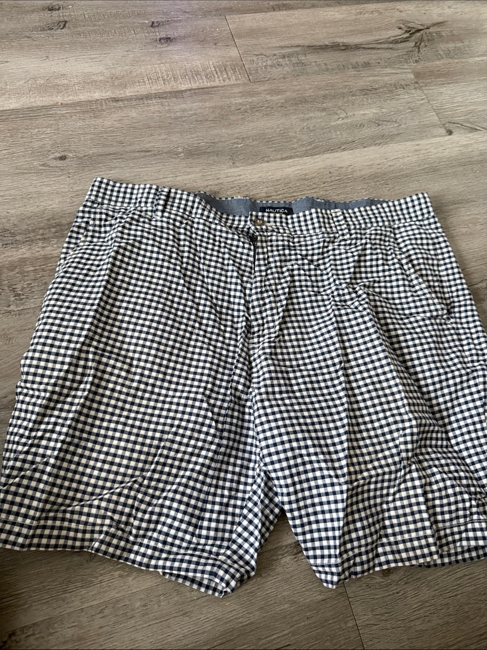 Nautica Black and White Gingham Men’s Shorts